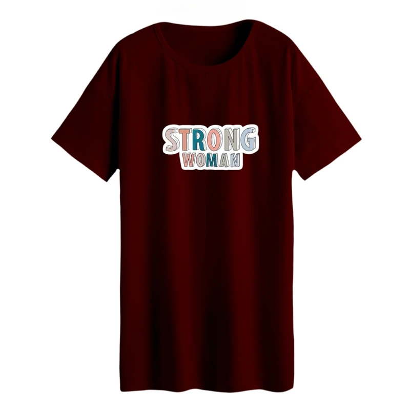 تی شرت لانگ زنانه مدل تکست کد 03