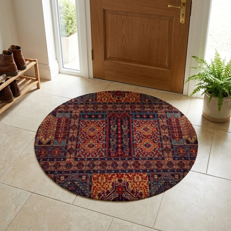 پادری مدل دایره طرح کلاسیک کد 6159 سایز 90 × 90 سانتی متر