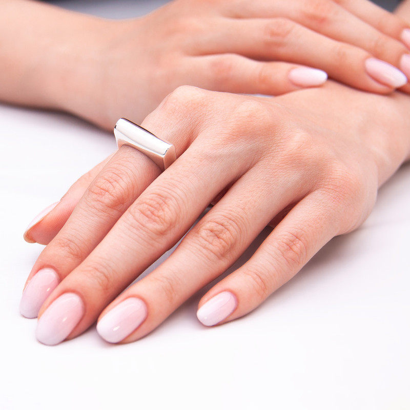 انگشتر نقره زنانه مدل بالا دامله