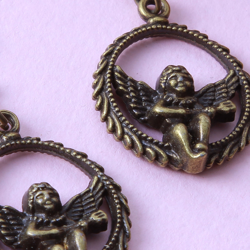 گوشواره دخترانه مدل فلزی فانتزی کد GZN_032