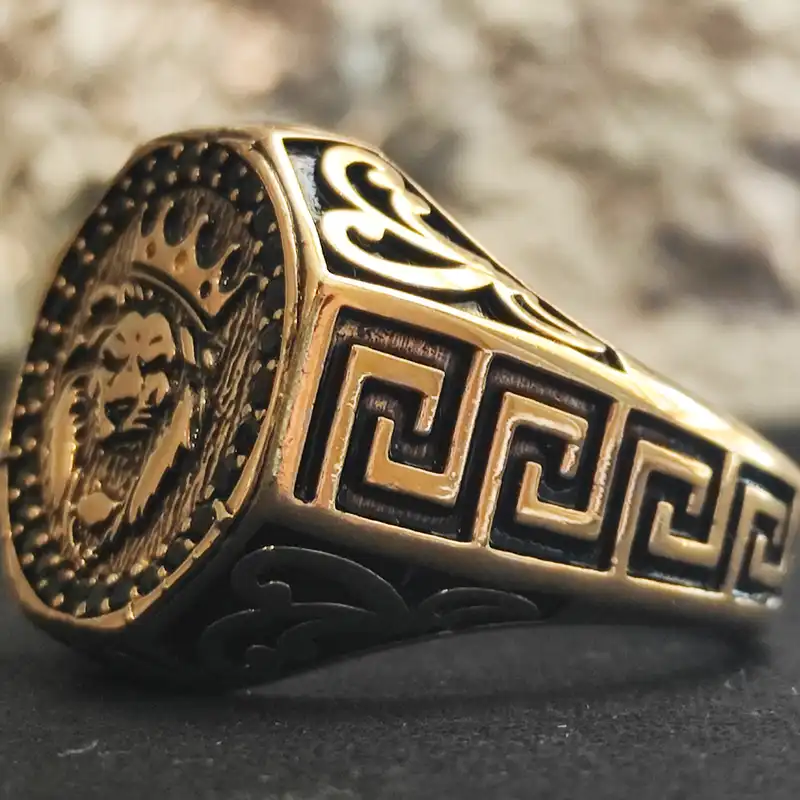 انگشتر مردانه مدل شیر کد GL117