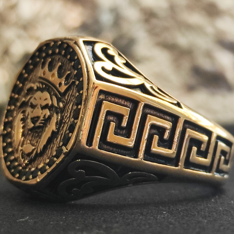 انگشتر مردانه مدل شیر کد GL117