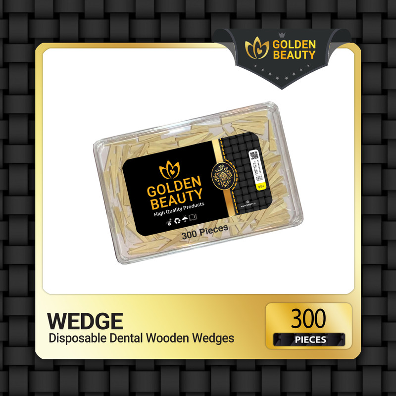 وج دندانپزشکی گلدن بیوتی مدل چوبی کد 02 بسته 300 عددی