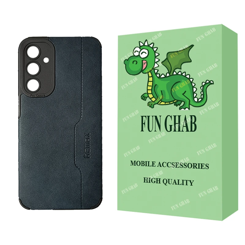  کاور فان قاب مدل چرم مناسب برای گوشی موبایل سامسونگ Galaxy A35