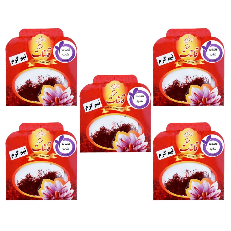 زعفران نرمه قائنات شاپ - 0.5 گرم بسته 5 عددی 