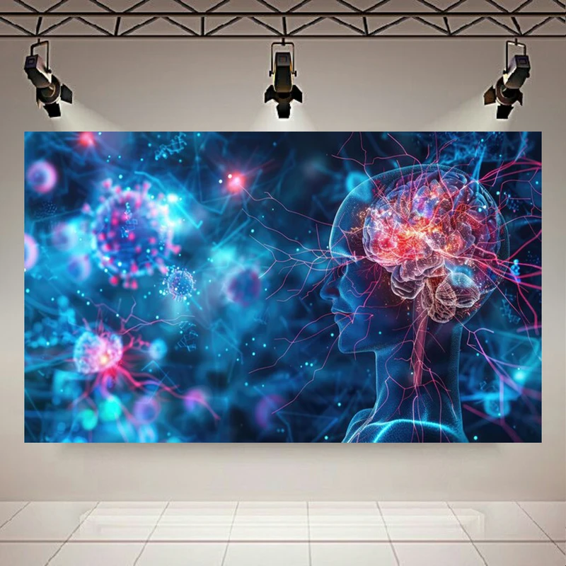 تابلو بوم طرح فعالیت مغز انسان مدل شبکه‌های عصبی کد AR305637