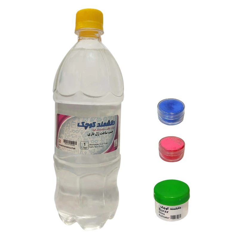 چسب ساخت ژل بازی دانشمند کوچک مدل PB-CG1000 به همراه رنگ و پودر بوراکس