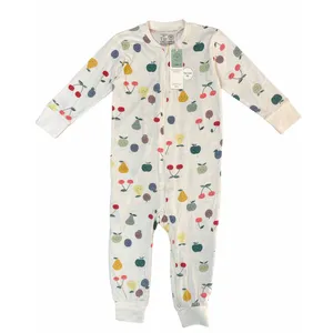 بادی آستین بلند نوزادی لیندکس مدل سیب و گیلاس