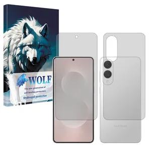 Wolf Tough model transparent screen protector suitable for Samsung Galaxy S25 Edge mobile phone Along with the phone back protector 