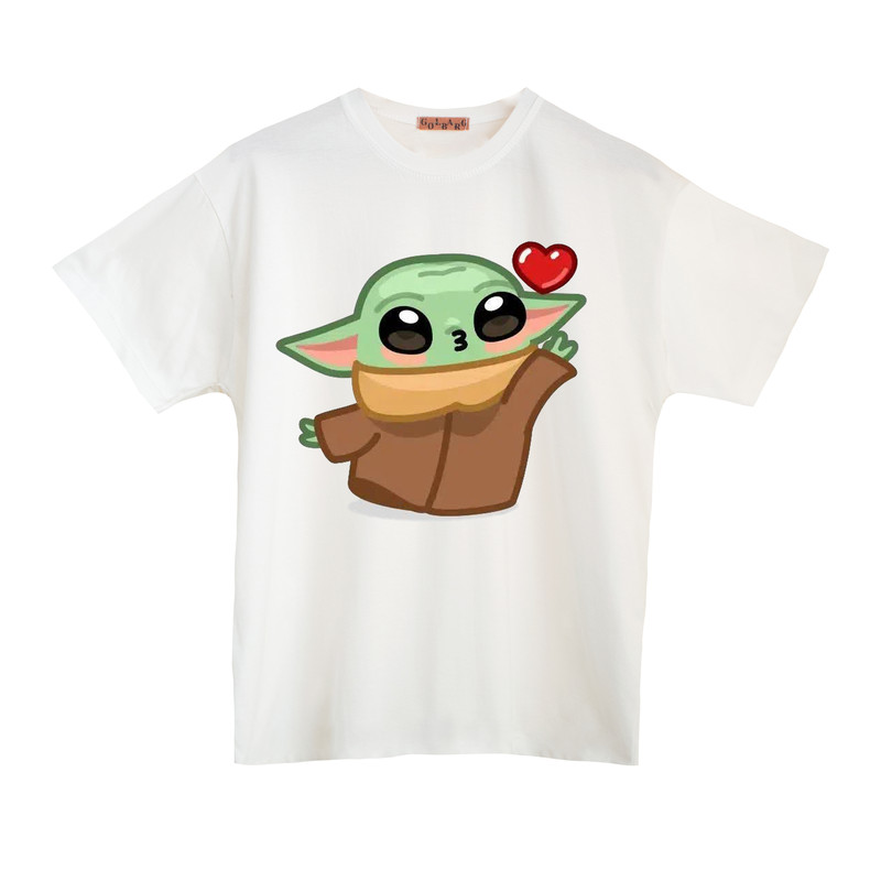 تی شرت آستین کوتاه زنانه مدل بیبی یودا