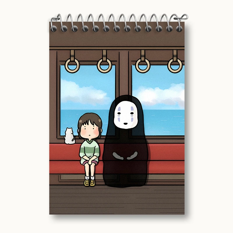 دفتر یادداشت 50 برگ خندالو طرح انیمه شهر اشباح (Spirited Away)  کد N5383