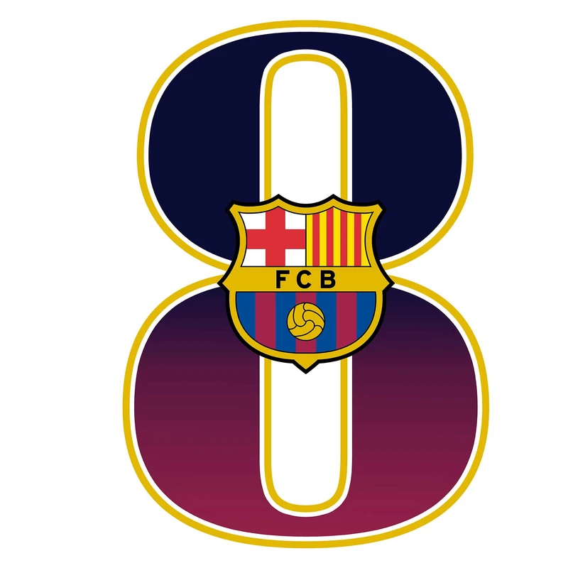  استند رومیزی مدل تولد عدد 8 طرح بارسلونا کد 608