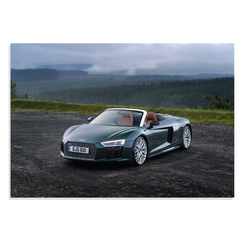 پوستر طرح ماشین آيودی آر 8 اسپایدر - Audi R8 Spyder V10 Plus 2017 مدل NV0624