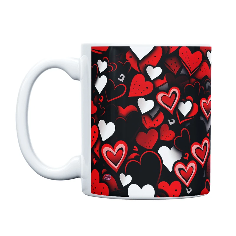 ماگ حس آمیزی طرح عاشقانه مدل قلب زیبا کد 42