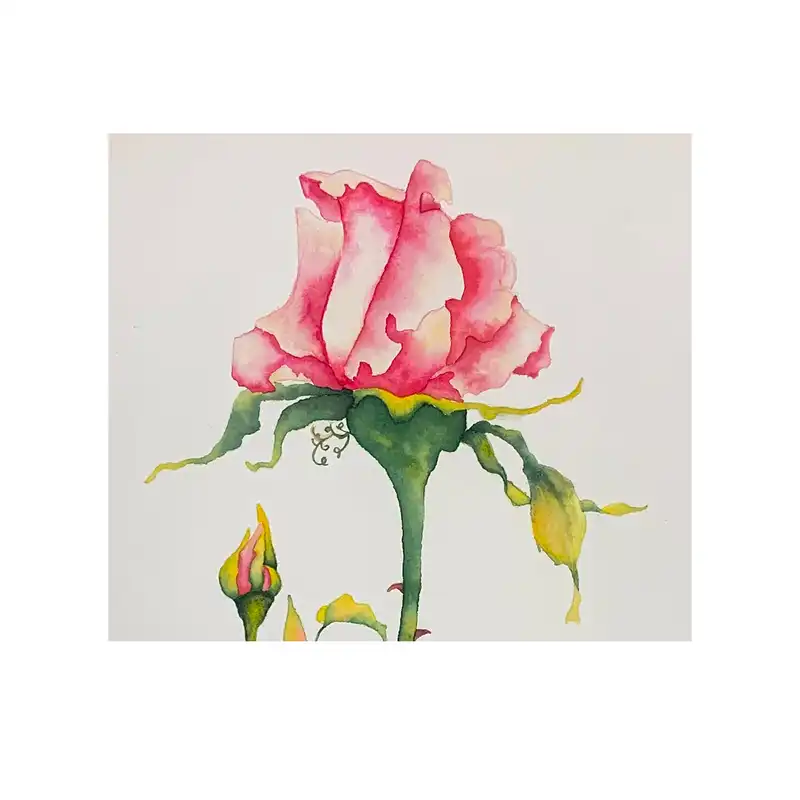 تابلو نقاشی آبرنگ طرح گل