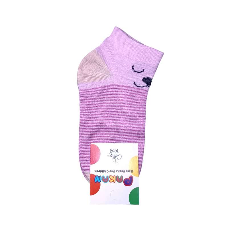 جوراب ساق کوتاه بچگانه مدل راه راه گربه 4