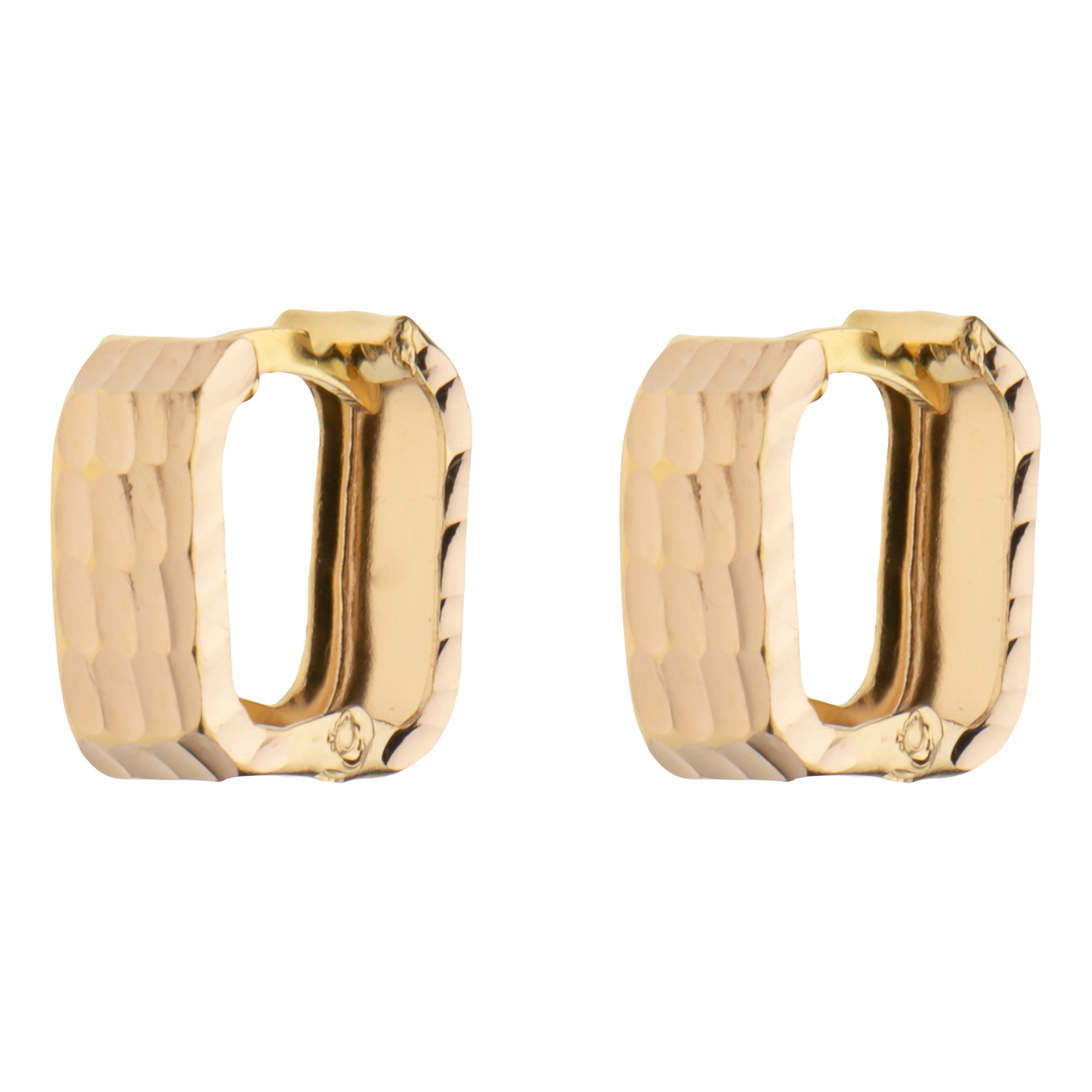 گوشواره حلقه‌ای طلا 18 عیار زنانه گلدم مدل E-3070026