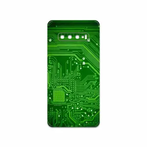 MAHOOT Green Printed Circuit Board Cover Sticker for Samsung Galaxy S10 Plus