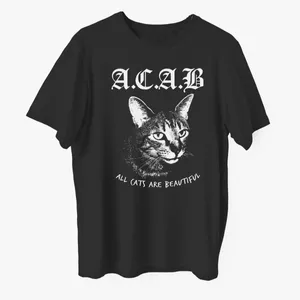 تی شرت آستین کوتاه مردانه مدل گربه متالیکا گنگ z068
