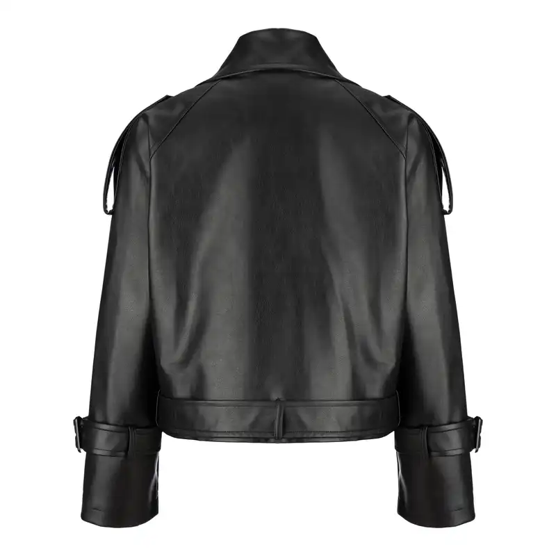 کت چرم زنانه السانا مدل هاوین کد 163101