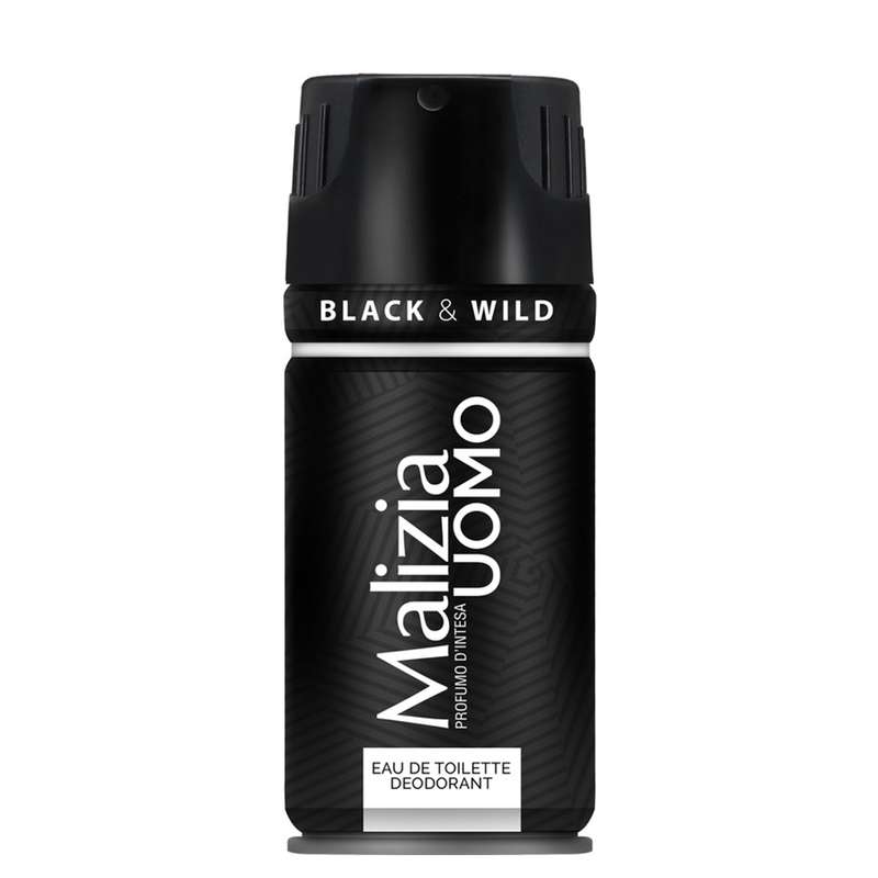 اسپری خوشبو کننده بدن مردانه مالیزیا مدل Black & Wild حجم 150 میلی لیتر