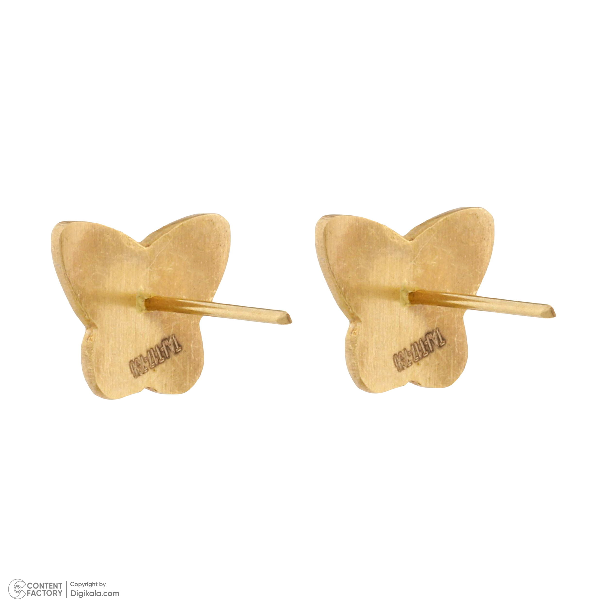 گوشواره میخی طلا 18 عیار زنانه تاج مدل G555