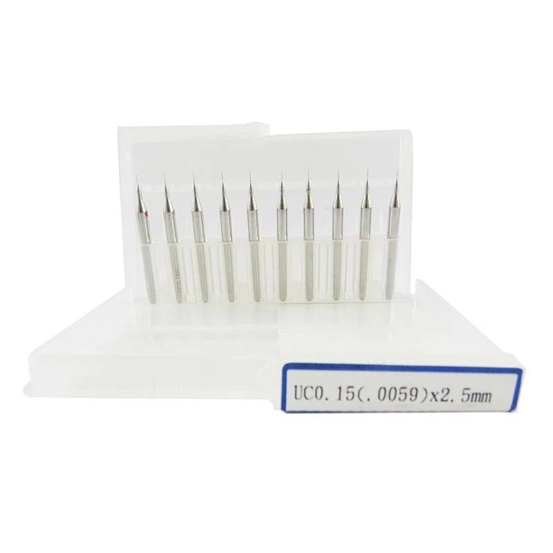 مته کارباید تاپ مدل S-015 سایز 0.15 میلی متر مجموعه 10 عددی