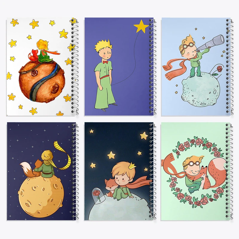 دفتر مشق 100 برگ خندالو طرح شازده کوچولو کد 290 مجموعه 6 عددی