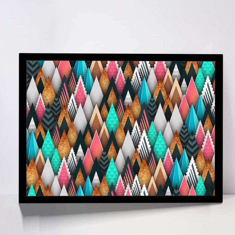 تابلو مدل abstract sharp shapes کد F-10017