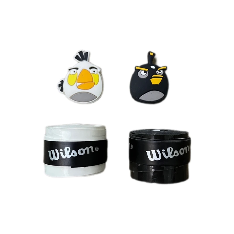 اور گریپ و ضربه گیر راکت ویلسون مدل  COMFORT PRO ANGRY BIRDS01 بسته 4 عددی