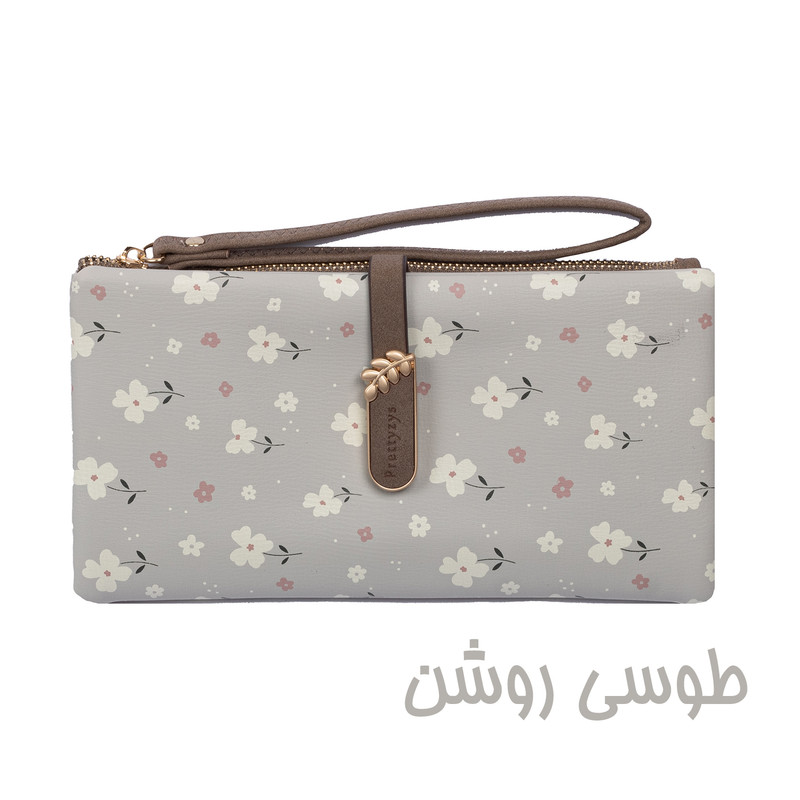 کیف پول زنانه پرتیزس مدل PT24-2166 طرح گل بهاری کد 2020064