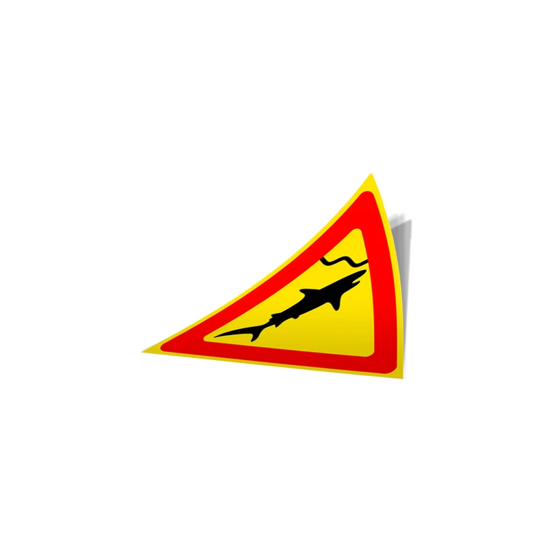 استیکر لپ تاپ لولو طرح خطر کوسه Warning Shark کد 824