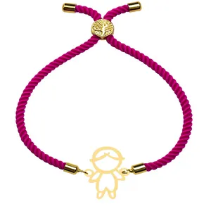 دستبند طلا 18 عیار زنانه الن نار مدل پسر بچه کد ELN100374