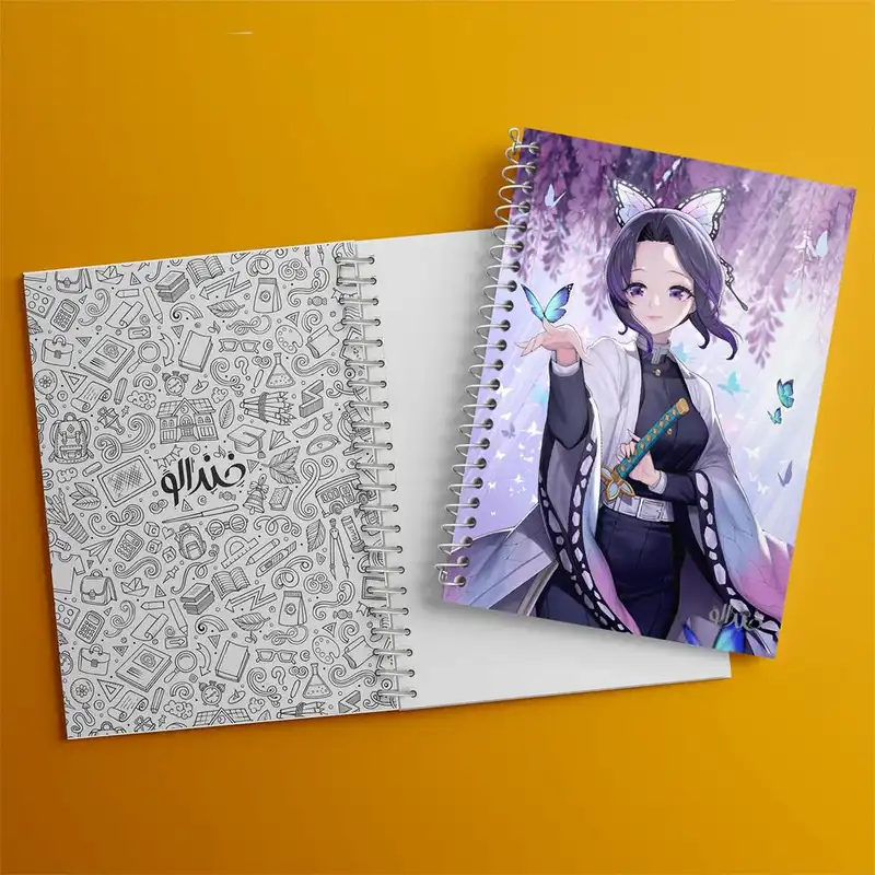 دفتر نقاشی 50 برگ خندالو مدل شینوبو کوچو انیمه شیطان کش کد 13266