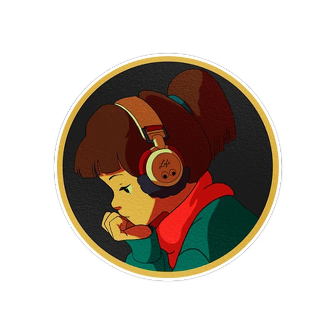 استیکر لپ تاپ ماسا دیزاین طرح Lofi مدل STK1585