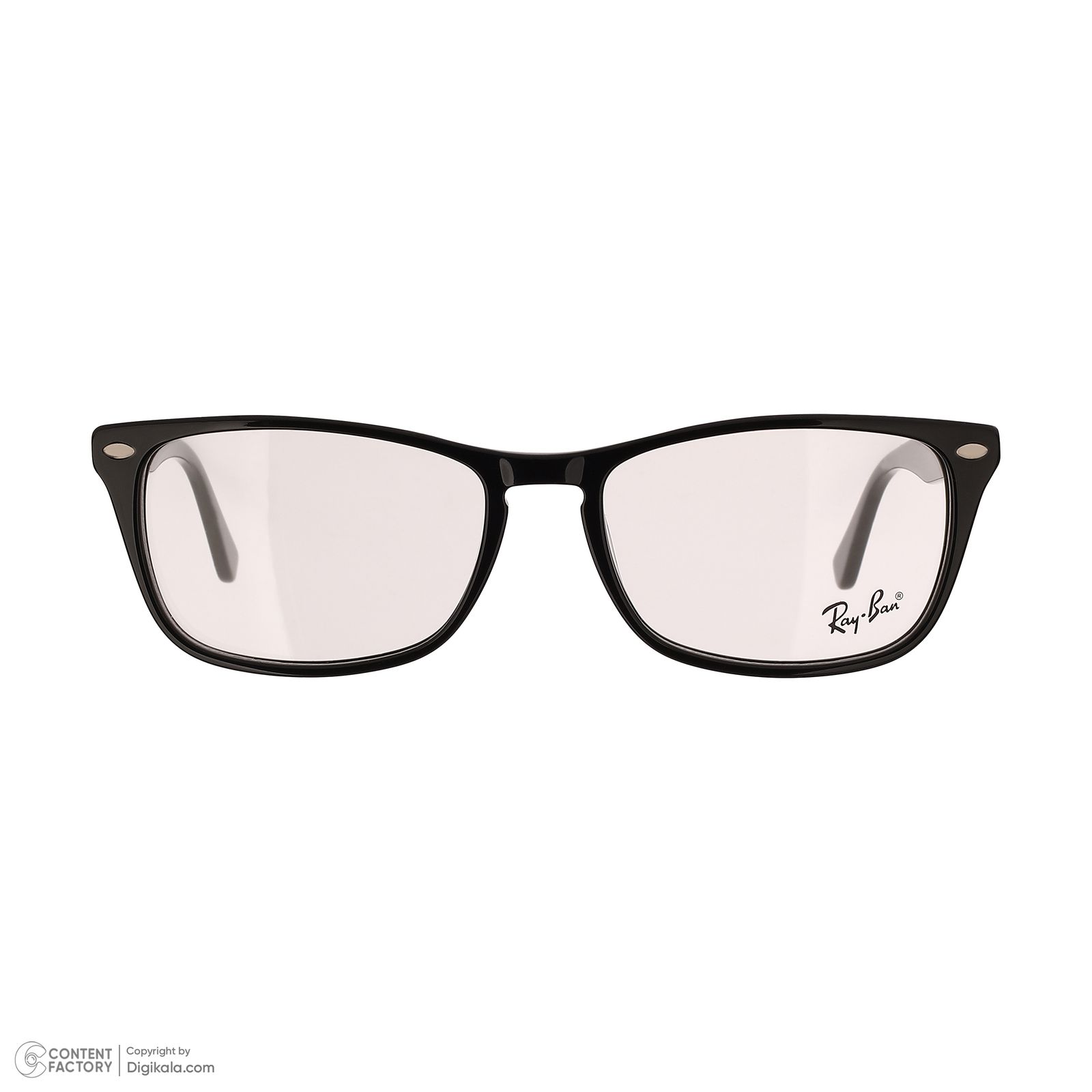 فریم عینک طبی مستطیلی ری بن مدل RB5228MF-2000 مناسب برای صورت گرد، بیضی، مثلث و قلب -  - 4