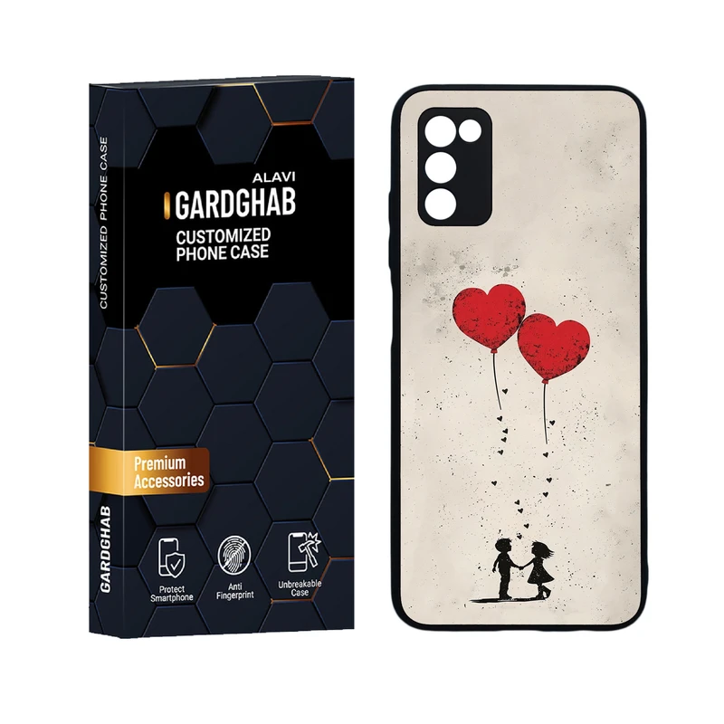 کاور گارد قاب علوی دورژله ای مدل عاشقانه مناسب برای گوشی موبایل سامسونگ Galaxy A03s
