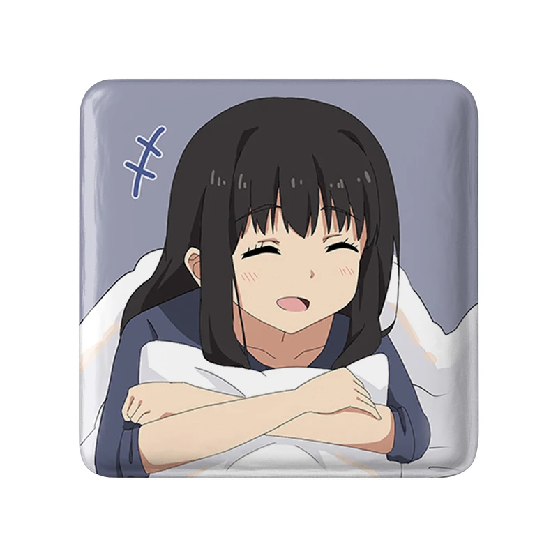 مگنت خندالو طرح تاکینا انیمه لیکوریس ریکویل Lycoris Recoil  مدل مربعی کد 22978