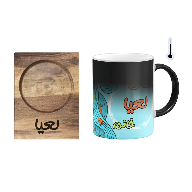 ماگ حرارتی گالری وبفر مدل لعیا به همراه زیرلیوانی