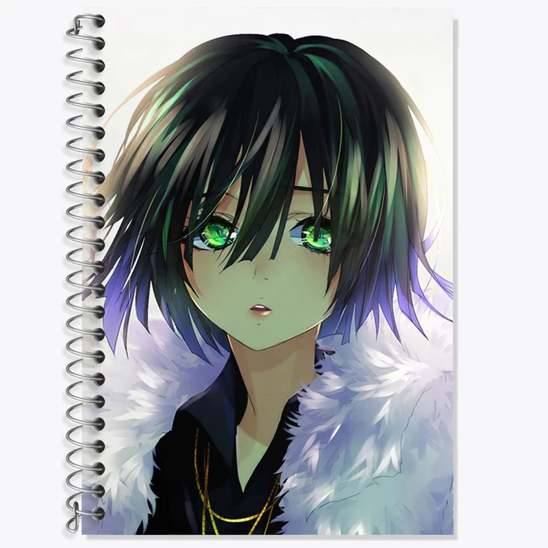 دفتر زبان 50 برگ خندالو مدل دو خط طرح فوبوکی انیمه مرد تک مشتی One Punch Man کد 11338