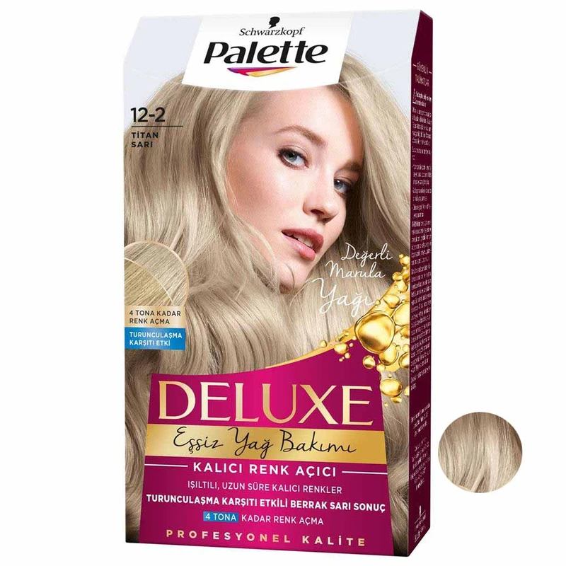 کیت رنگ مو پلت سری DELUXE شماره 2-12 حجم 50 میلی لیتر رنگ بلوند دودی روشن