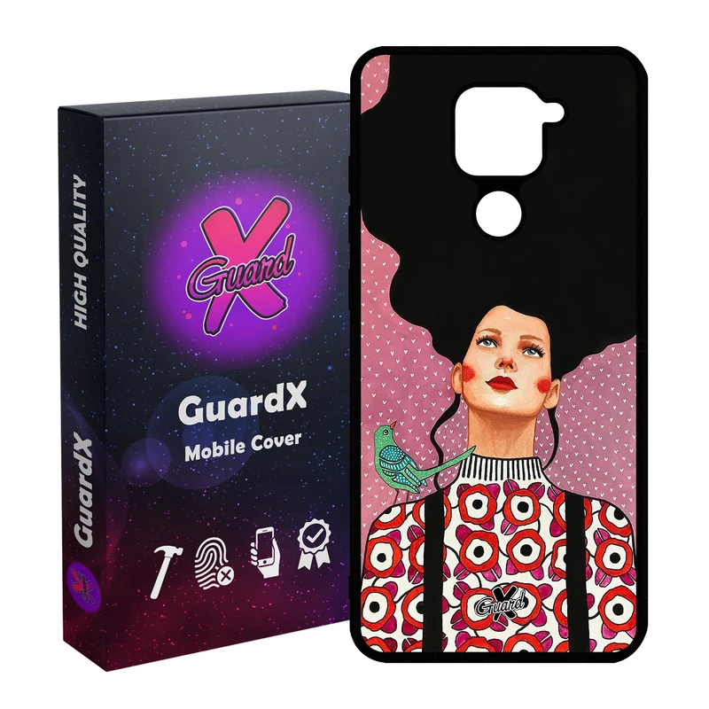 کاور گارد ایکس طرح دختر مدل Glass10139 مناسب برای گوشی موبایل شیائومی Redmi Note 9