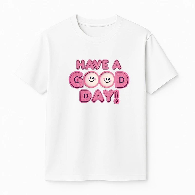 تی‌شرت آستین کوتاه دخترانه مدل نوشته روز  خوب 