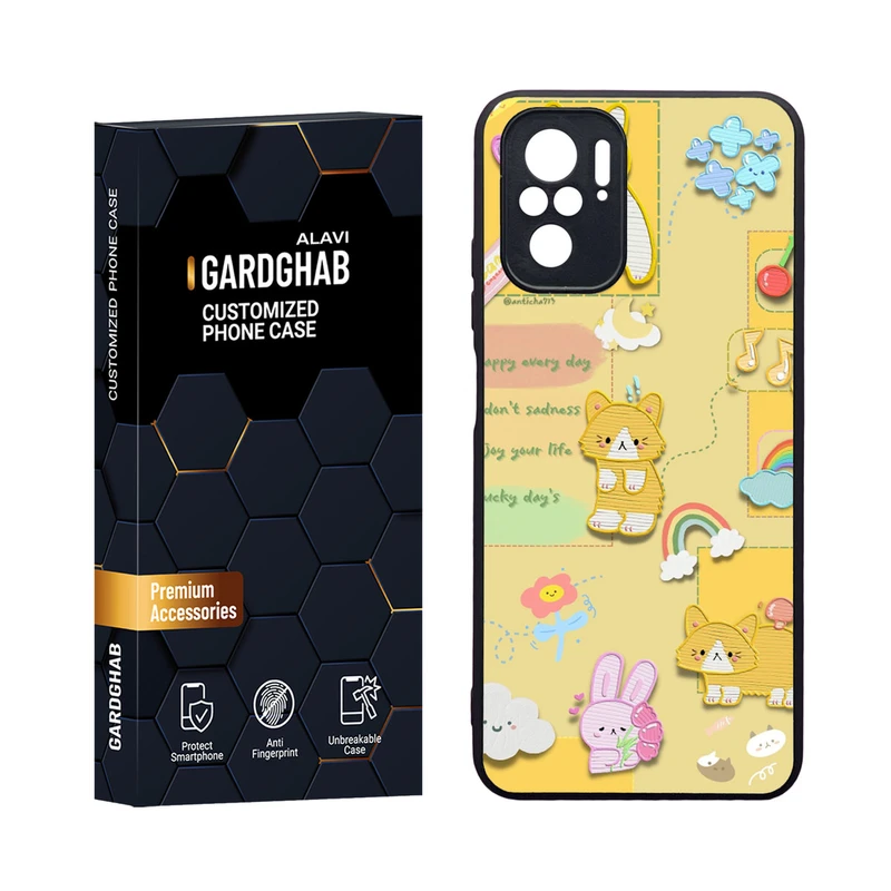 کاور گارد قاب مدل دورژله ای فانتزی مناسب برای گوشی موبایل شیائومی Redmi Note 10 4G / Note 10s / Poco M5s