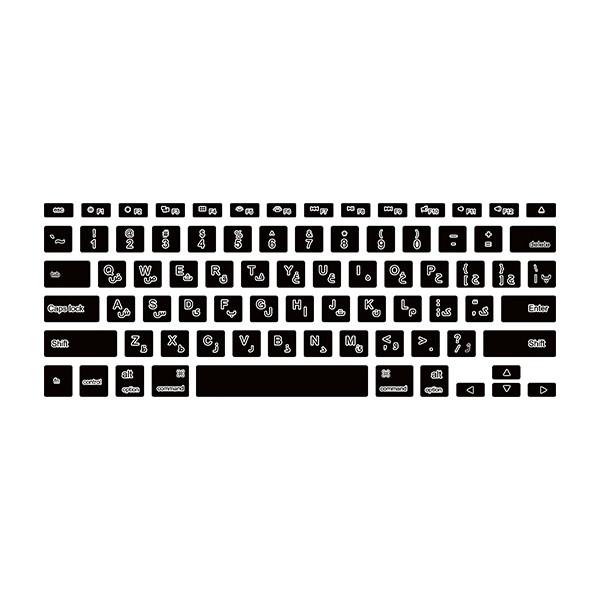 برچسب کیبورد فارسی طرح Black 01 مناسب برای مک بوک ایر 13 اینچ 2010-2017