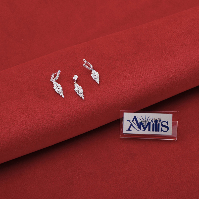 نیم ست نقره زنانه مدل AMT-N220