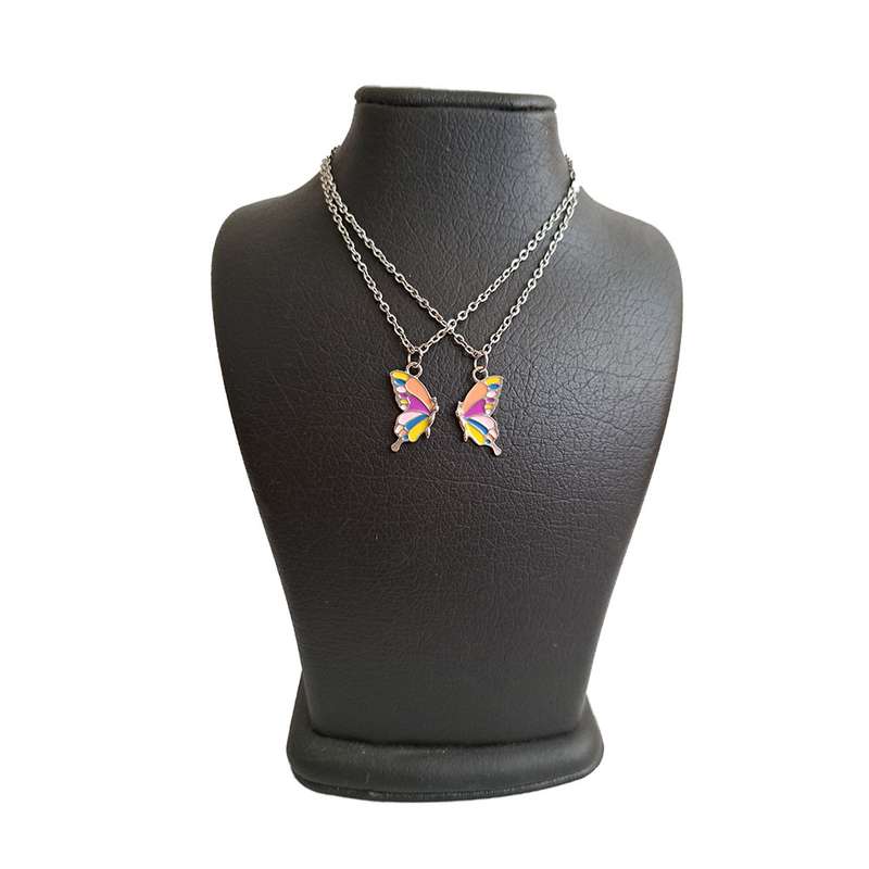 گردنبند دخترانه مدل پروانه فانتزی بسته 2 عددی گردنبند دخترانه مدل پروانه فانتزی بسته 2 عددی