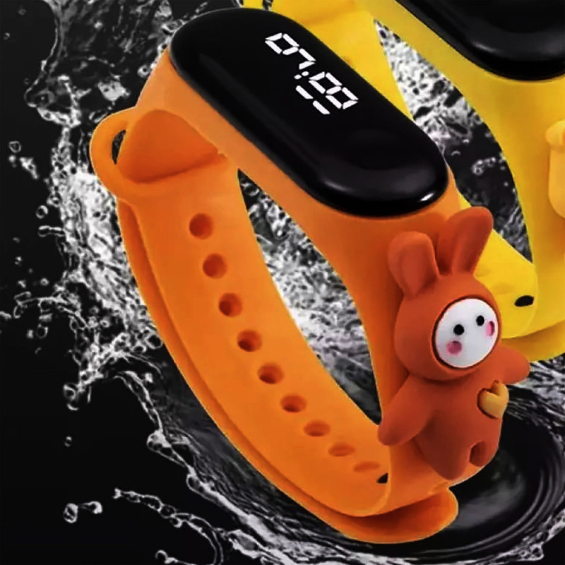 ساعت مچی دیجیتال مدل لمسی ضد آب سیلیکونی طرح خرگوش کد R ORN 44