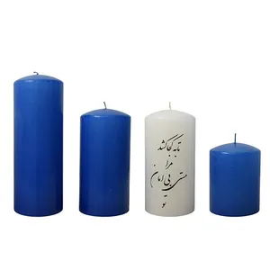 شمع مدل استوانه محدب عاشقانه طرح تا به کجا کشد مرا بسته 4 عددی