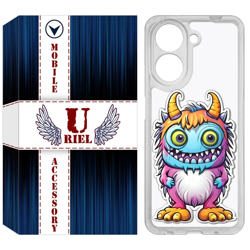 کاور یوریل مدل Clear کد 50 طرح میکروب مناسب برای گوشی موبایل شیائومی Redmi A5 4G / Poco C71